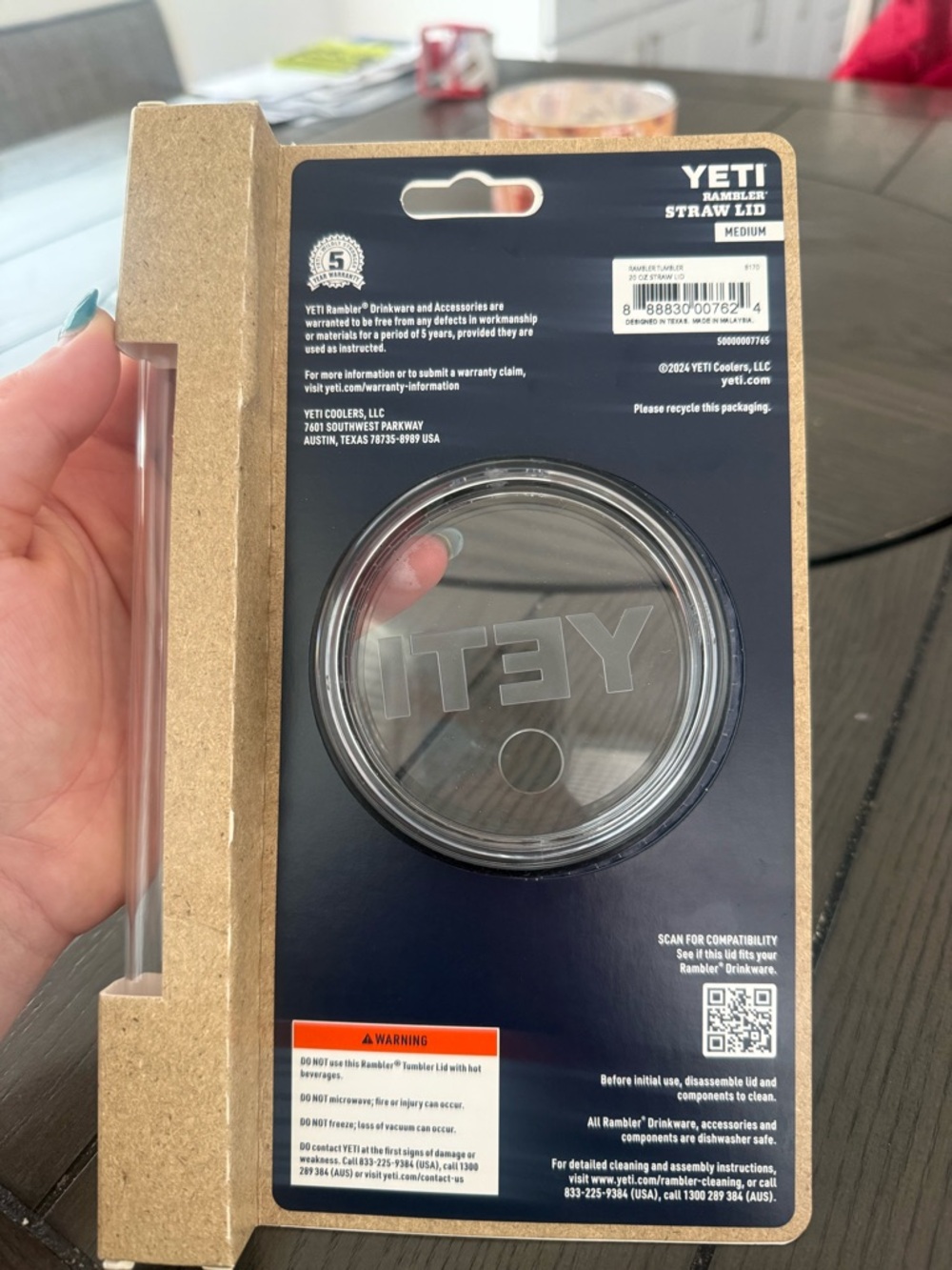 Yeti Clear Rambler Straw Lid with Matching Straw - Picture 2 of 2